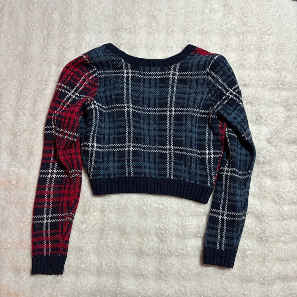 Hollister Red and Blue Plaid Cardigan - Picture 4 of 4